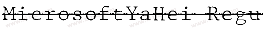 MicrosoftYaHei Regul字体转换
